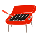 lighting grill Stencil