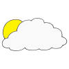 partly cloudy