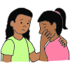 Mom can stay with me. I might feel scared. It's okay to be scared but I will be safe.