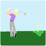 Golfer Stencil