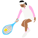 Tennis Player Stencil