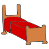 On a bed