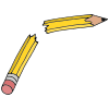 Pete broke his pencil.