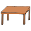 On the table