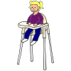 toddler in high chair Picture