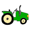The+tractor+is+green. Picture