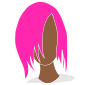Pink Hair Stencil