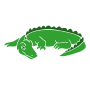 Sleeping Baby Alligator Stencil