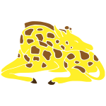 Sleeping Baby Giraffe Stencil
