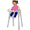 toddler in high chair Picture