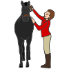 H is for happy. Black Beauty was very happy with Miss Ellen.