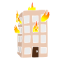 Building on Fire Stencil