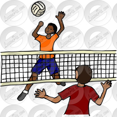 Volleyball Picture for Classroom / Therapy Use - Great Volleyball Clipart