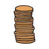 Molly stacks pennies on her teeth