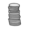 She put the coins in the machine.