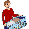 How did Trixie help with the laundry?