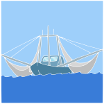 Shrimp Boat Stencil