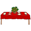 The+table+is+red. Picture