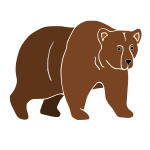Grizzly Bear Stencil
