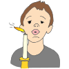 blow a candle out