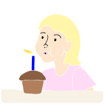 Blow Candle Stencil
