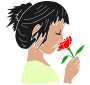 Smell a Rose Stencil