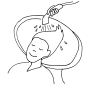 Wet Hair  Outline