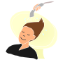 Wet Hair  Stencil