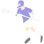 Lacrosse Player Stencil