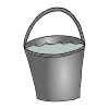 Did he fill the bucket up?  Yes, it is wet.