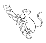 Mouse Nibbling Rope  Outline