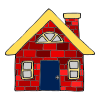 The third little pig built his house out of bricks.
