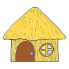 The second little pig built her house out of straw.