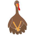 Scared Turkey Stencil