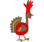 Turkey dressed as a rooster Picture