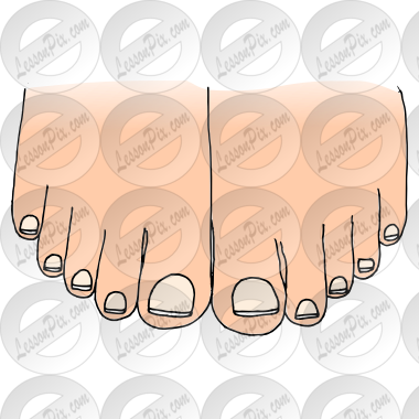Toes Picture for Classroom / Therapy Use - Great Toes Clipart