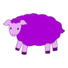 Baa baa purple sheep, have you any wool? Yes sir, yes sir, 3 bags full.