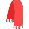 Scarf-wooly and red