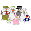 Snowmen+at+Night Picture