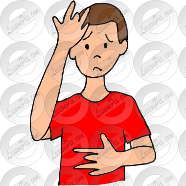 Sick Picture for Classroom / Therapy Use - Great Sick Clipart