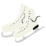 Ice Skates Stencil