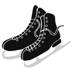 Ice Skates Stencil