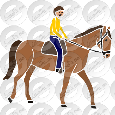 Horseback Riding Stencil