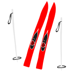 Skis Stencil
