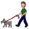 He+is+walking+his+dog. Picture