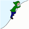 Climbig Up Snowy Hill