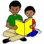 buddy reading clipart