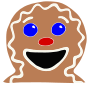 Gingerbread Face Stencil
