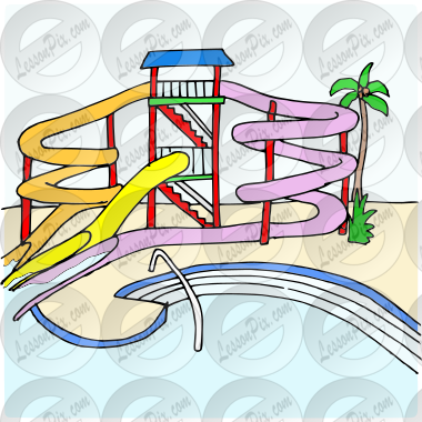 Waterpark Picture for Classroom / Therapy Use - Great Waterpark Clipart