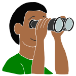 Binoculars Stencil